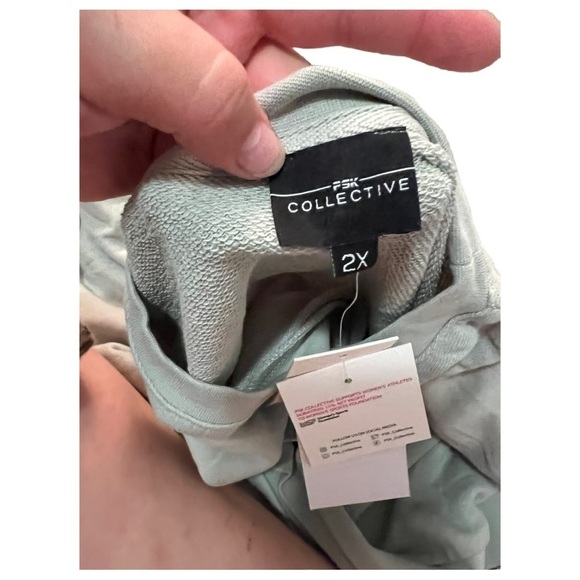 Psk Collective Easy Sweatshirt Ash Green 2X NWT Crew Neck Fit - Picture 7 of 9
